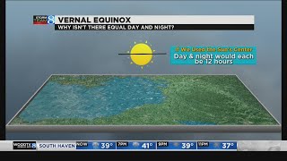 Ellen explains why sunrise and sunset are not equal during vernal equinox