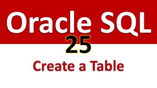 Oracle SQL Developer Tutorial For Beginners 25 - Create a Table
