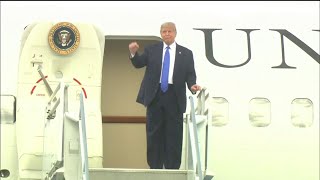 Trump supporters greet him in Doral before fundraiser