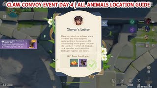 Genshin Impact Claw Convoy : New 5.2 Event Day 4 | All Animals Location Guide