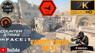 #cs2 Faceit Dust-ll Bol Delirmeli Maç (Kanser Takım Geldi)