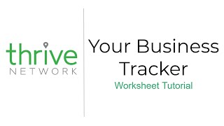 Thrive Fast Start - Intro to the Tracker