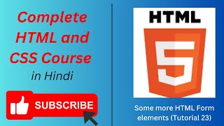 Some more HTML Form elements Tutorial 23