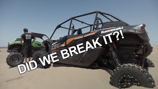 Torture Testing the World's First Boosted Kawasaki KRX4! KraftWerks Supercharged KRX4 in Glamis!