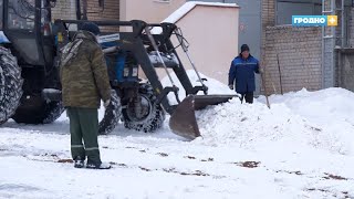 Гродно опять накрыло снегом