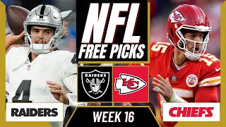 RAIDERS vs. CHIEFS NFL Picks and Predictions (Week 16) | NFL Free  Picks Today