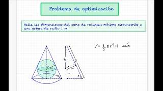 Problema de optimización (1º y 2º de bachillerato)