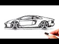 How to draw a Lamborghini easy