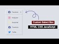 Custom Select Box Using HTML, CSS & JavaScript | Select Dropdown