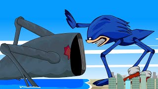 SEA EATER VS SHIN SONIC TAPES | Drawing Cartoon Animation