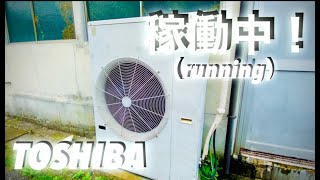 【TOSHIBA】東芝製の古い室外機（冷房運転音）old TOSHIBA outdoor unit （running in cooling)