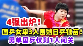 4强出炉！国乒女单3人围剿日乒独苗，男单国乒仅剩1人闯关。#乒乓球 #乒乓 #pingpong #tabletennis #卓球 #桌球