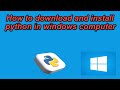 How to download and install python in windows computer