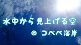 水中から見上げた空 @コペペ海岸 小笠原諸島 父島 今日の海2021.05.25