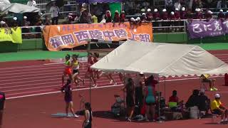 2018年7月28日福岡県中学陸上女子1500m決勝2組