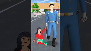 Polisi tidak dapat mengambil gadis itu😀#shorts #sakuraschoolsimulator #shortvideos #viralshort