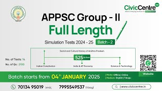 APPSC Group-2 Full Length Simulation Tests - 2025 | CivicCentre IAS