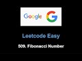 Leetcode 509. Fibonacci Number (dp)