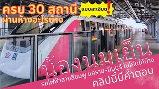 รถไฟฟ้าสายสีชมพู ผ่านห้างอะไรบ้าง พาทัวร์ครบ 30 สถานี แบบละเอียดจัดเต็ม