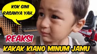 reaksi kakak kiano minum jamu @galerikiano