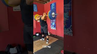 130kg clean and jerk