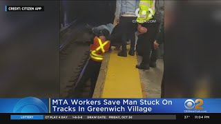 MTA Workers Save Man Stuck On Tracks In Greenwich Village