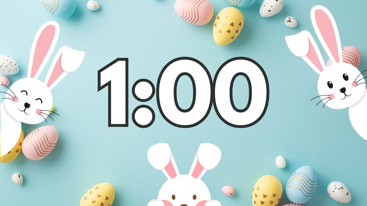1 Minute Timer Easter Countdown Silent Timer With School Bell