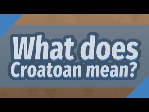 What did Croatoan mean?