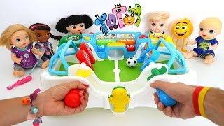 Totoykids jugando con el juego de mesa de Fútbol de Totó!!! Niños contra Niñas! Quién ganará?