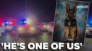 'He's one of us': Union Township, Ohio mourns loss of 8 year veteran K9 officer Kaos