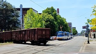 Kolejowo-tramwajowe skrzyżowanie torów - Ostrava, ul. Ruská