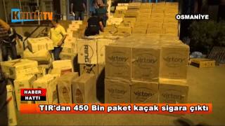 TIR'dan 450 Bin paket kaçak sigara çıktı