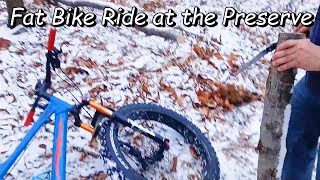 Fat Bike Snow Ride while Working at High Mountain Park Preserve NJ