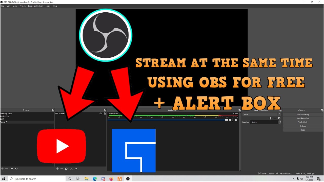 Stream At The Same Time Using Obs Youtube