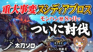 【MHRise】モンハン歴8ヶ月でついに重大事変ヌシディアブロス討伐！！太刀ソロ【モンハンライズ】