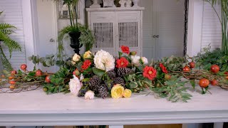 Christmas table flowers - with a twist!