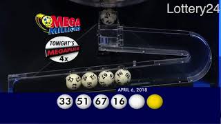 2018 04 06 Mega Millions Numbers and draw results