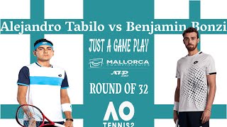 Alejandro Tabilo vs Benjamin Bonzi | Mallorca Championships Round 32     (06/20/2022) 🎮 Mallorcaopen