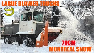 ❄️X2 LARUE Blower Trucks On Same Operation❄️TRIPLE PASS 70CM Montreal Snow Removal #14 2025 | SLA