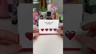 Making my boyfriend a DIY pixel art heart card for valentine’s day!