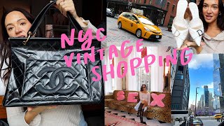 NYC Vlog: Designer Vintage Shopping + Huge Haul!!