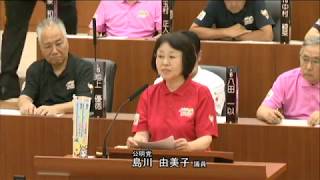 福井市議会　平成29年9月定例会　9月12日本会議（一般質問１２）島川由美子