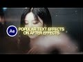 POPULAR TEXT EFFECTS TUTORIAL ON (AFTER EFFECTS)