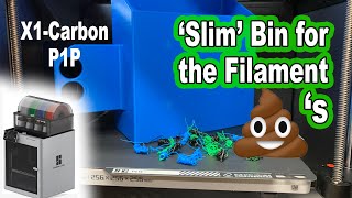 3D Printed 'Slim' Purge Bin for Bambu X1-Carbon or P1P Printer (and initial thoughts)