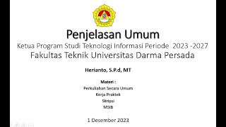 Diskusi masalah Perkuliahan, Skripsi, Kerja Praktek dan Peserta MSIB