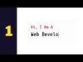 How To Create Typewriter Effect Using HTML, CSS & JavaScript - Part 1