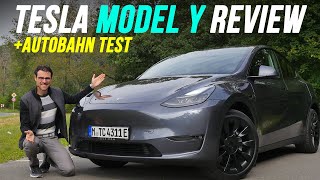 Tesla Model Y driving REVIEW with high speed Autobahn test! AWD long range 2022