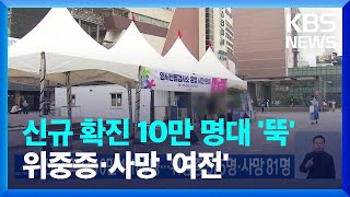 [26일 0시 기준] 코로나19 신규 확진 10만 1,140명…위중증 575명·사망 81명 / KBS  2022.08.26.