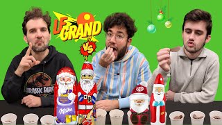 LE CRASH TEST DES PÈRES NOËL EN CHOCOLAT | MILKA 🆚 KIT KAT 🆚 SOUS-MARQUES | LE GRAND VS