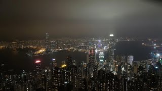 雲海在維多利亞港上空@太平山